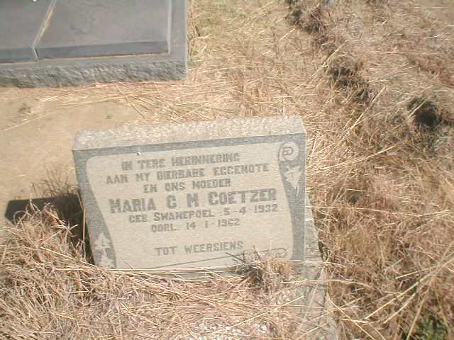 COETZER Maria C.M. geb. SWANEPOEL 1932-1962