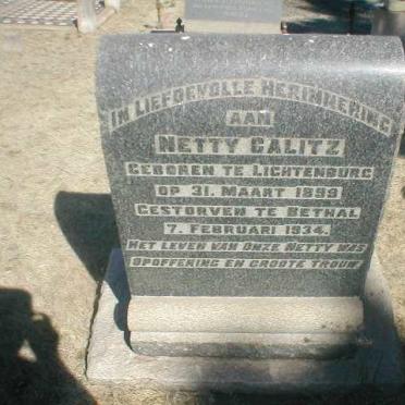 CALITZ Netty 1899-1934