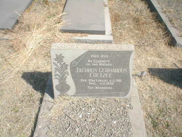 COETZEE Jacobus Gerhardus nee PRETORIUS 1918-1959