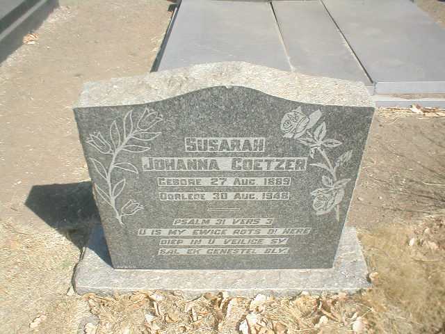 COETZER Susarah Johanna 1889-1948