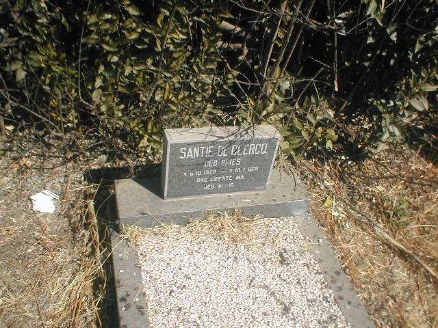 CLERCQ Santie, de nee SPIES 1928-1971