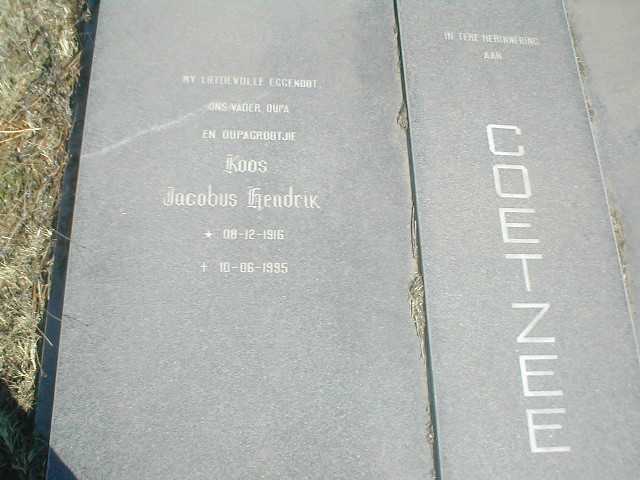 COETZEE Koos Jacobus Hendrik 1916-1995