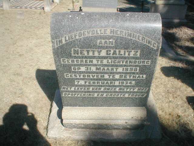 CALITZ Netty 1899-1934