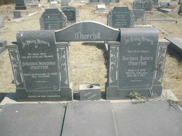 CHURCHILL Norman James 1878-1967 &amp; Johanna Susanna LABUSCHAGNE 1890-1960