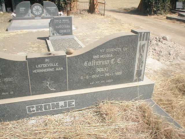 CRONJE Catharina C. C. nee ROUX 1904-1969