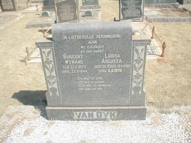 DYK Burgert Wynand, van 1877-1944 &amp; Louisa Augusta DE KOCK 1888-1976