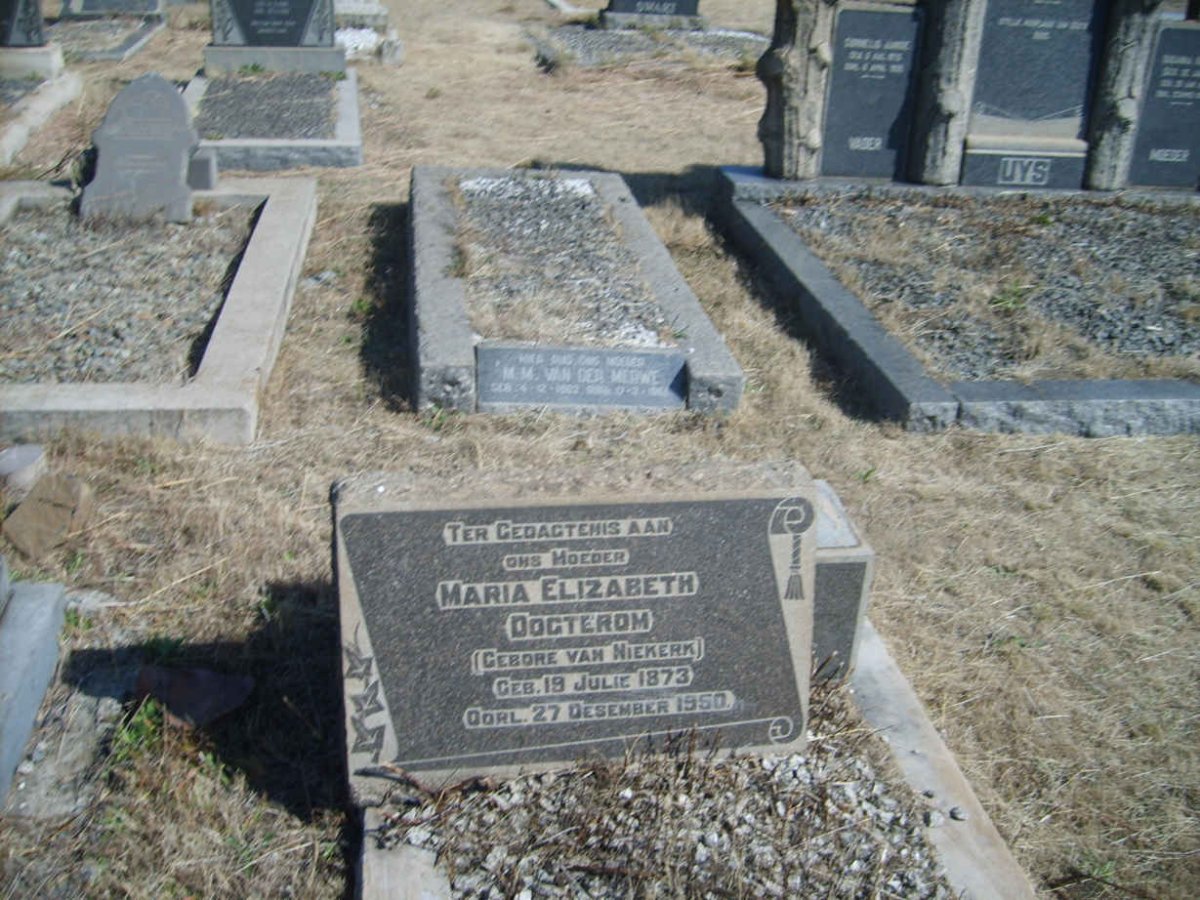 DOGTEROM Maria Elizabeth nee VAN NIEKERK 1873-1950