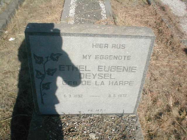 DEYSEL Ethel Eugenie geb. DE LA HARPE 1892-1972