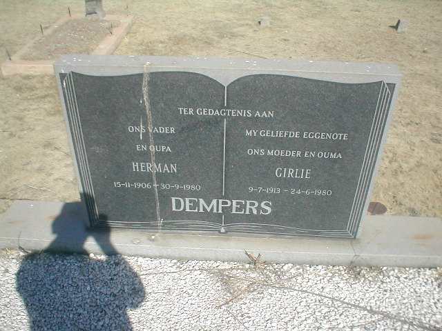 DEMPERS Herman 1906-1980 &amp; Girlie 1913-1980