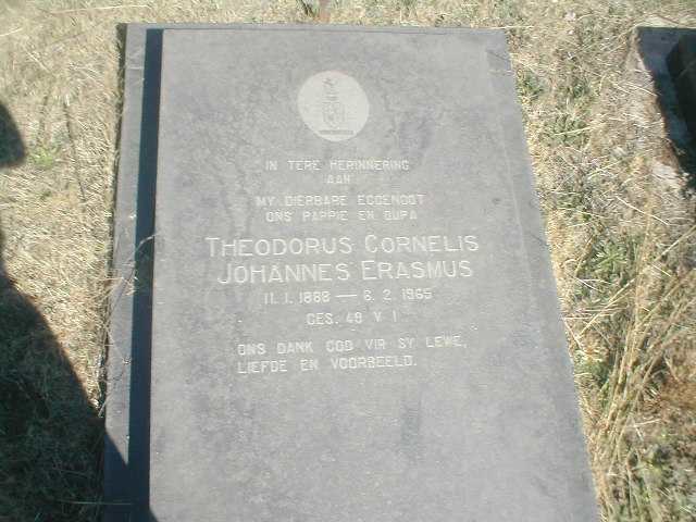 ERASMUS Theodorus Cornelius Johannes 1888-1965