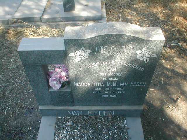 EEDEN Margaritha M. M., van 1903-1972