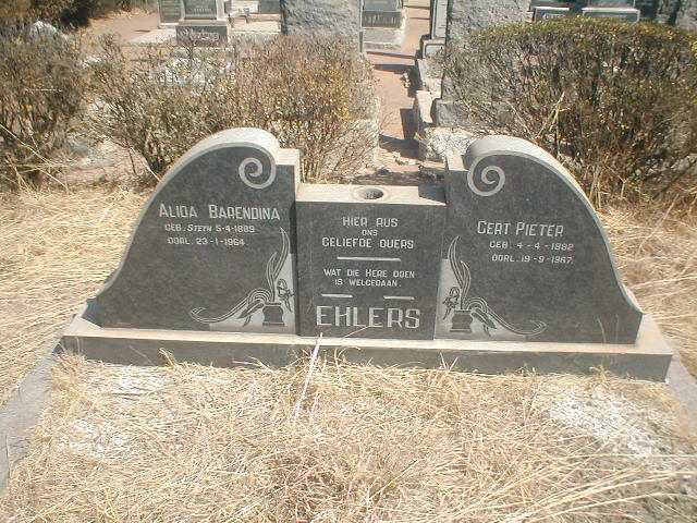 EHLERS Gert Pieter 1882-1967 &amp; Alida Barendina STEYN 1889-1964