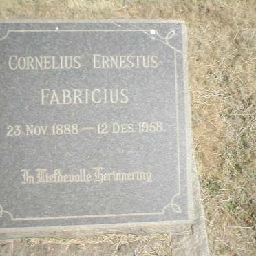 FABRICIUS Cornelius Ernestus 1888-1958