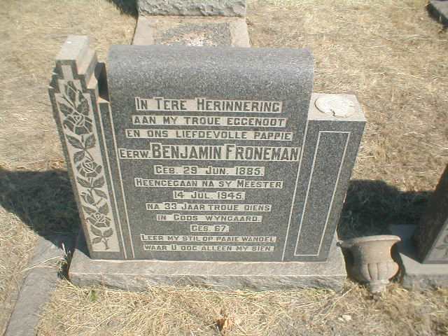 FRONEMAN Benjamin 1885-1945