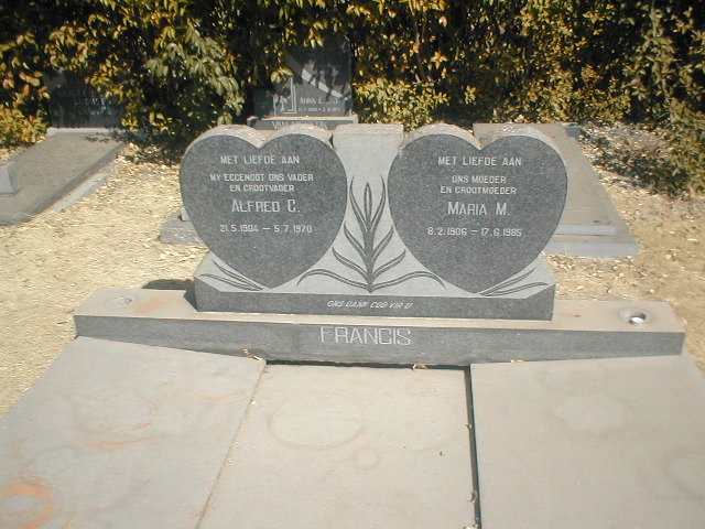 FRANCIS Alfred C. 1904-1970 &amp; Maria M. 1906-1985