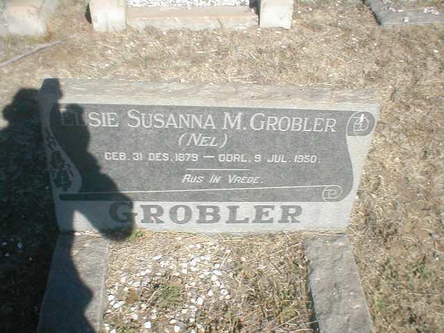 GROBLER Elsie Susanna M. nee NEL 1879-1950