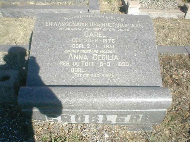 GROBLER Carel 1876-1951 &amp; Anna Cecilia DU TOIT 1890-