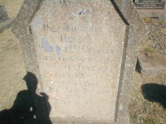 GROBLER Hester P.D. nee PRINSLOO -1942