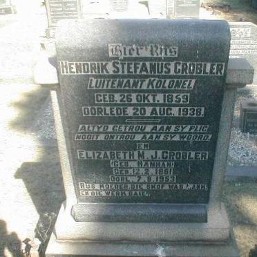 GROBLER Hendrik Stefanus 1859-1938 &amp; Elizabeth M.J. HAMMAN 1861-1953