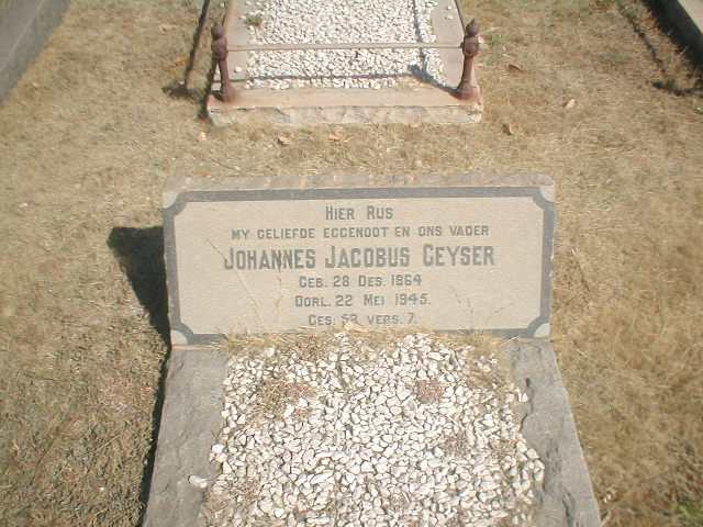 GEYSER Johannes Jacobus 1864-1945