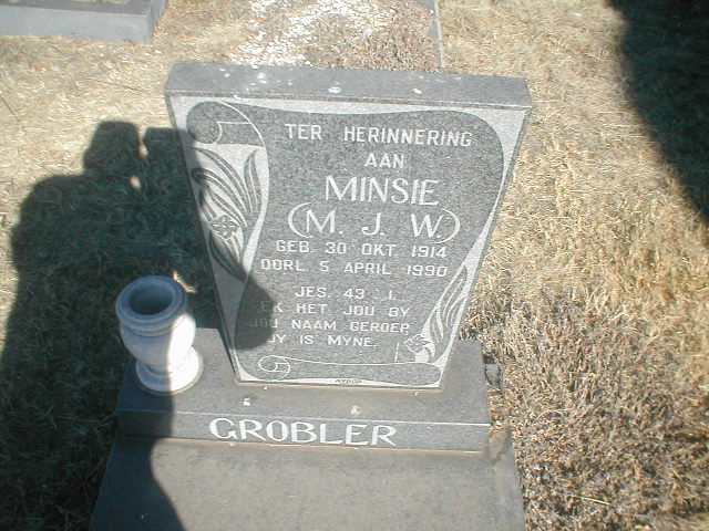 GROBLER M.J.W. 1914-1990