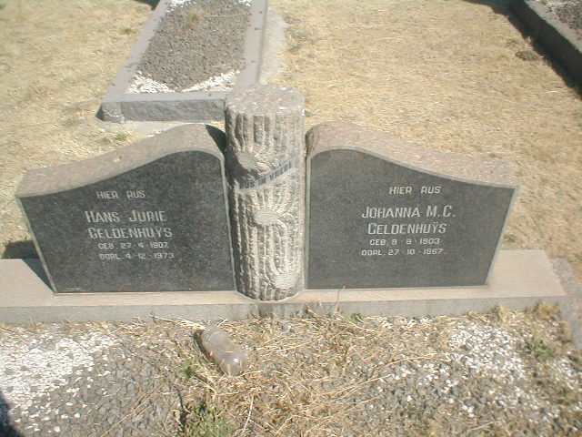 GELDENHUYS Hans Jurie 1907-1973 &amp; Johanna M C 1903-1967