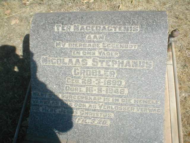 GROBLER Nicolaas Stephanus 1890-1946