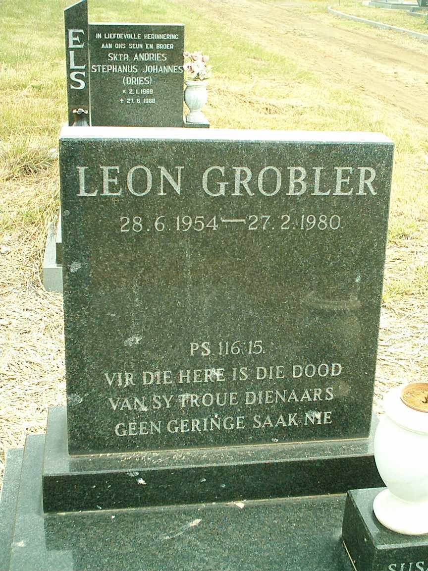 GROBLER Leon 1954-1980