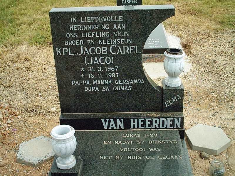 HEERDEN Jacob Carel, van 1967-1987