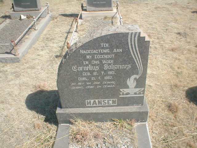 HANSEN Cornelius Johannes 1913-1962
