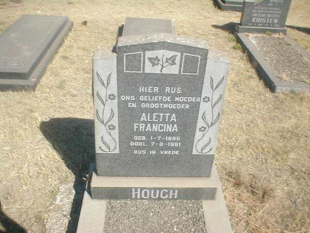 HOUGH Aletta Francina 1895-1981