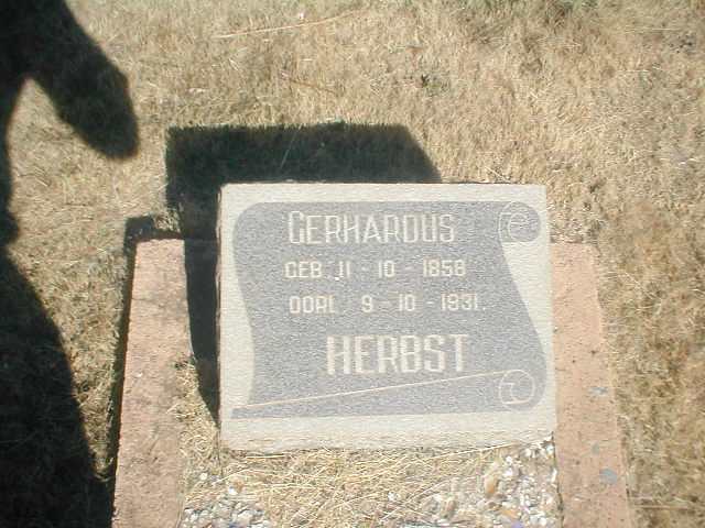 HERBST Gerhardus 1858-1931
