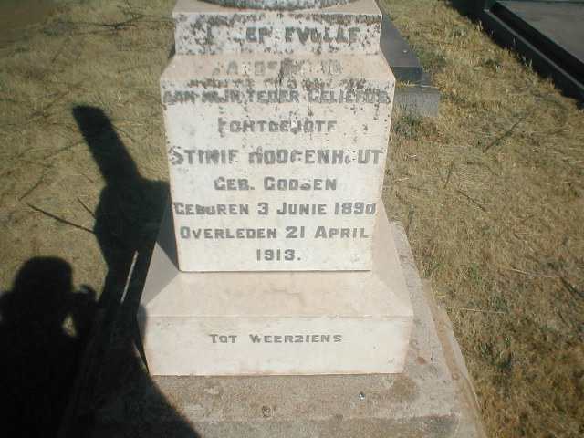 HOOGENHOUT Stinie nee GOOSEN 1890-1913