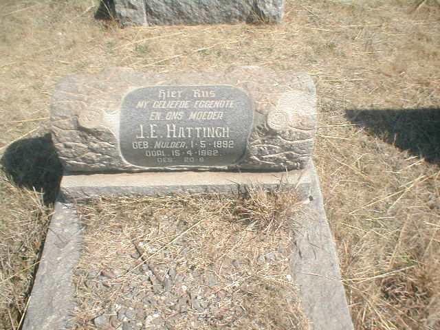 HATTINGH J.E. geb. MULDER 1892-1962