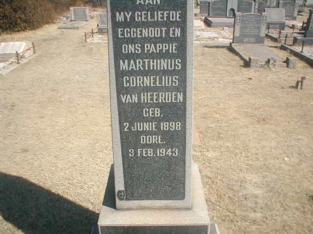 HEERDEN Marthinus Cornelius, van 1898-1943