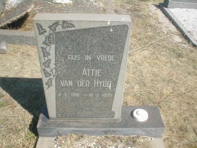 HYDE Attie, van der 1918-1975