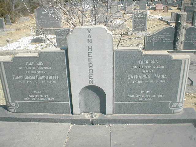 HEERDEN Frans Jacob Christoffel, van 1876-1945 &amp; Catharina Maria 1888-19?4