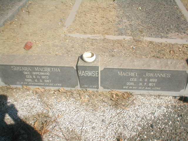 HARMSE Machiel Johannes 1899-1971 &amp; Susara Magrietha OPPERMAN 1903-1967