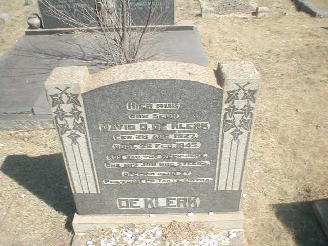 KLERK David D, de 1927-1945