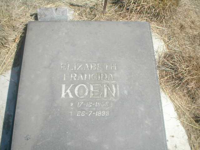 KOEN Elizabeth Francina 1908-1999