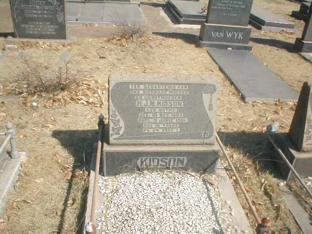 KIDSON H.J.M. geb. BOTHA 1883-1961