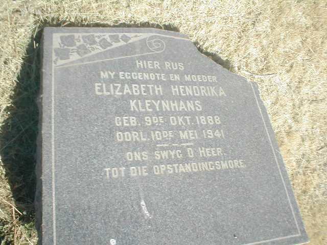 KLEYNHANS Elizabeth Hendrika 1888-1941