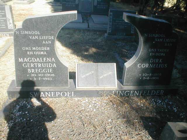 LINGENFELDER Dirk Cornelius 1903-1956 &amp; Magdalena Gertruida Breggie SWANEPOEL 1906-1983