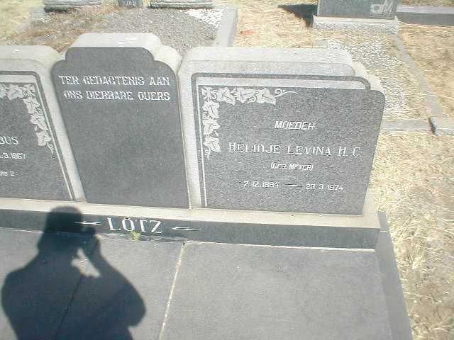 LOTZ  Helidje Levina H.C. geb. MEYER 1884-1974