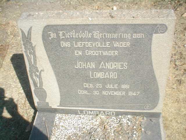 LOMBARD Johan Andries 1861-1947