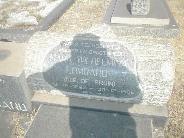 LOMBARD Sara Wilhelmina geb. DE BRUIN 1894-1968
