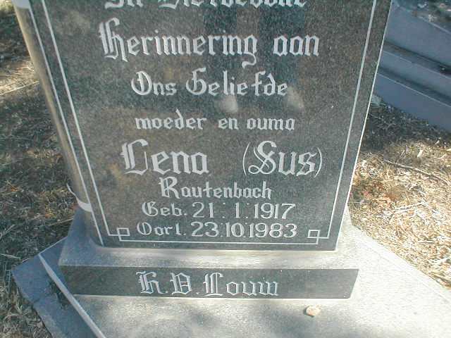 LOUW Lena geb. RAUTENBACH 1917-1983