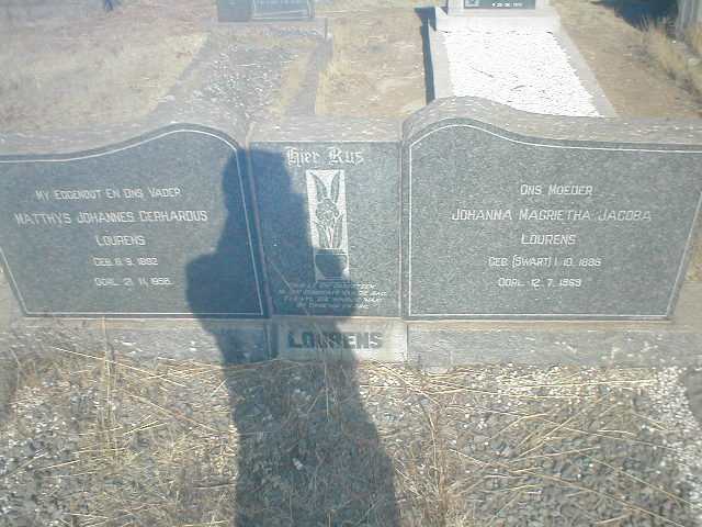 LOURENS Matthys Johannes Gerhardus 1882-1958 &amp; Johanna Magrietha Jacoba SWART 1886-1969