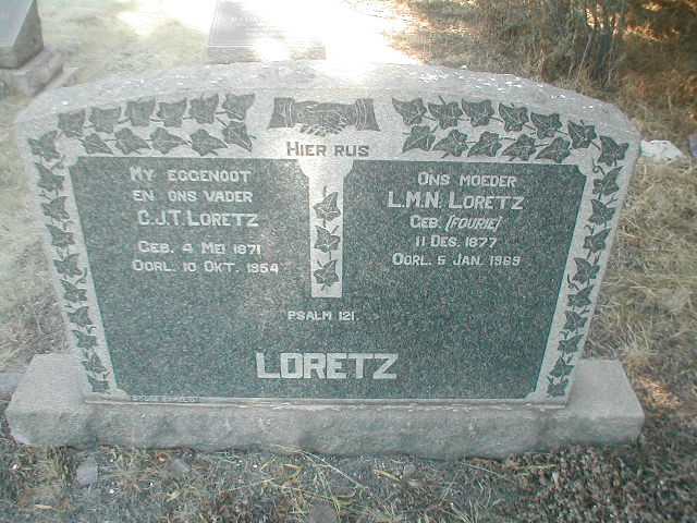 LORETZ C.J.T. 1871-1954 &amp; L.M.N. FOURIE 1877-1969