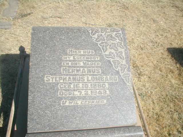LOMBARD Hermanus Stephanus 1880-1948